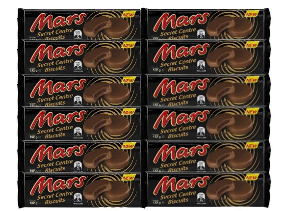 Mars secret centre biscuits x 12 